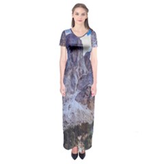 Rock Sky Nature Landscape Stone Short Sleeve Maxi Dress by Celenk