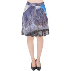 Rock Sky Nature Landscape Stone Velvet High Waist Skirt by Celenk