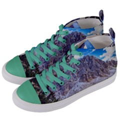 Rock Sky Nature Landscape Stone Women s Mid-top Canvas Sneakers