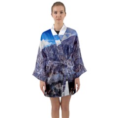 Rock Sky Nature Landscape Stone Long Sleeve Kimono Robe by Celenk