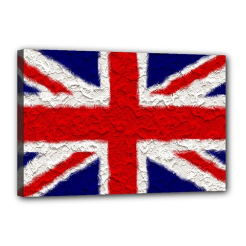 Union Jack Flag National Country Canvas 18  X 12  by Celenk