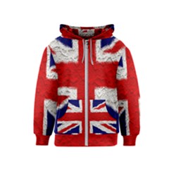 Union Jack Flag National Country Kids  Zipper Hoodie by Celenk