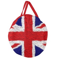 Union Jack Flag National Country Giant Round Zipper Tote by Celenk