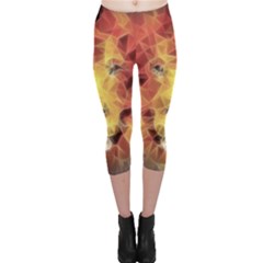 Fractal Lion Capri Leggings  by Celenk