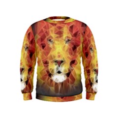 Fractal Lion Kids  Sweatshirt