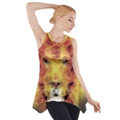 Fractal Lion Side Drop Tank Tunic by Celenk