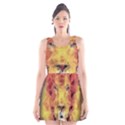 Fractal Lion Scoop Neck Skater Dress View1