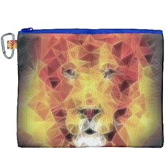 Fractal Lion Canvas Cosmetic Bag (xxxl)