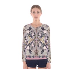 Vintage Birds Women s Long Sleeve Tee