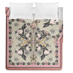 Vintage Birds Duvet Cover Double Side (queen Size) by Celenk