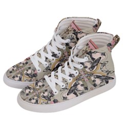 Vintage Birds Women s Hi-top Skate Sneakers by Celenk