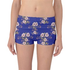 Ndigo Bedding Floral Reversible Boyleg Bikini Bottoms by Celenk