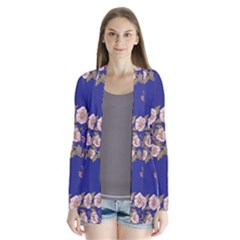 Ndigo Bedding Floral Drape Collar Cardigan by Celenk