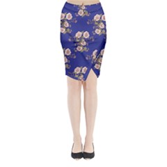 Ndigo Bedding Floral Midi Wrap Pencil Skirt