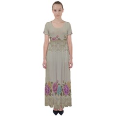 Shabby Country High Waist Short Sleeve Maxi Dress