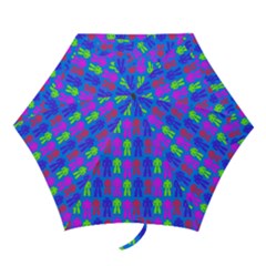 Neon Robot Mini Folding Umbrellas by snowwhitegirl