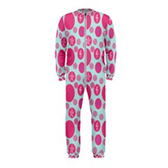 Blue Retro Dots Onepiece Jumpsuit (kids) by snowwhitegirl