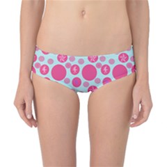 Blue Retro Dots Classic Bikini Bottoms by snowwhitegirl