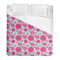 Blue Retro Dots Duvet Cover (full/ Double Size) by snowwhitegirl