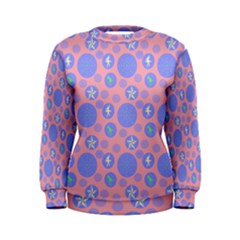 Pink Retro Dots Women s Sweatshirt by snowwhitegirl