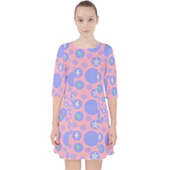 Pink Retro Dots Pocket Dress by snowwhitegirl