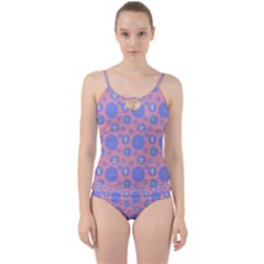 Pink Retro Dots Cut Out Top Tankini Set by snowwhitegirl