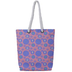 Pink Retro Dots Full Print Rope Handle Tote (small) by snowwhitegirl