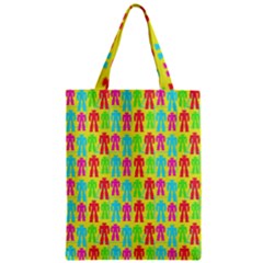 Colorful Robots Zipper Classic Tote Bag by snowwhitegirl