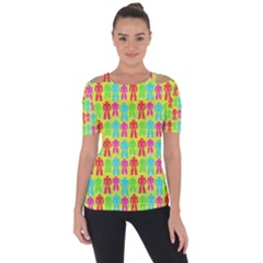 Colorful Robots Short Sleeve Top