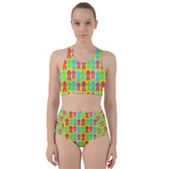 Colorful Robots Racer Back Bikini Set by snowwhitegirl