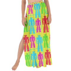 Colorful Robots Maxi Chiffon Tie-up Sarong