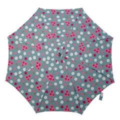 Pink Dress Blue Hook Handle Umbrellas (small) by snowwhitegirl