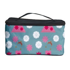 Pink Dress Blue Cosmetic Storage Case by snowwhitegirl