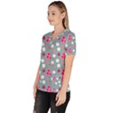 Pink Dress Blue Scrub Top View2