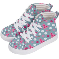 Pink Dress Blue Kid s Hi-top Skate Sneakers