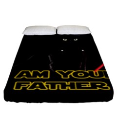 Darth Vader Cat Fitted Sheet (king Size) by Valentinaart