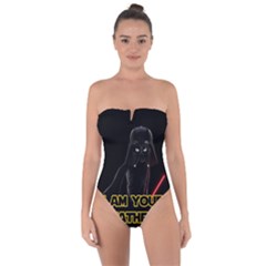 Darth Vader Cat Tie Back One Piece Swimsuit by Valentinaart