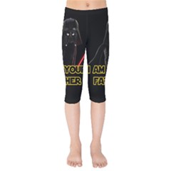 Darth Vader Cat Kids  Capri Leggings  by Valentinaart