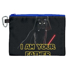 Darth Vader Cat Canvas Cosmetic Bag (xl) by Valentinaart