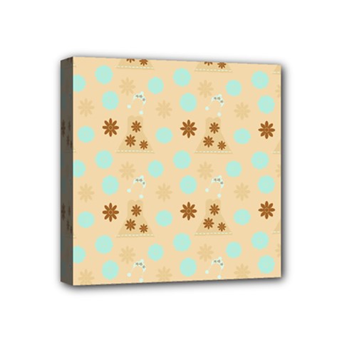 Beige Dress Mini Canvas 4  X 4  by snowwhitegirl