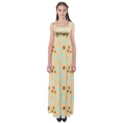 Beige Dress Empire Waist Maxi Dress