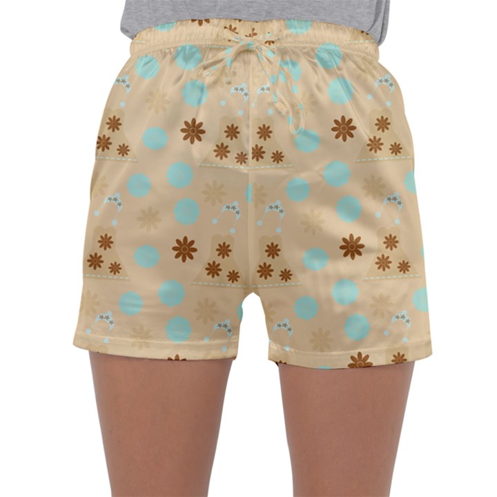 Beige Dress Sleepwear Shorts