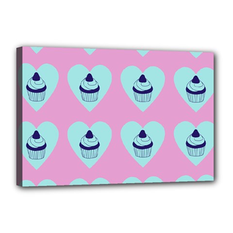 Cupcakes In Pink Canvas 18  X 12  by snowwhitegirl