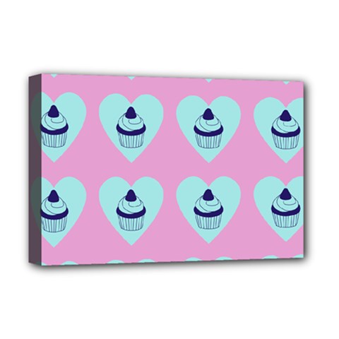 Cupcakes In Pink Deluxe Canvas 18  X 12   by snowwhitegirl