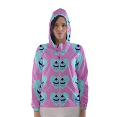 Cupcakes In Pink Hooded Wind Breaker (women)