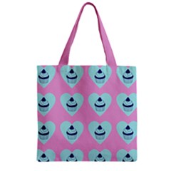 Cupcakes In Pink Zipper Grocery Tote Bag by snowwhitegirl