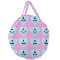 Cupcakes In Pink Giant Round Zipper Tote by snowwhitegirl