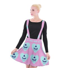 Cupcakes In Pink Suspender Skater Skirt by snowwhitegirl