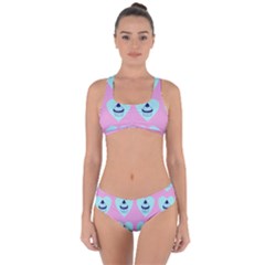 Cupcakes In Pink Criss Cross Bikini Set by snowwhitegirl