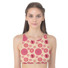 Cream Retro Dots Tank Bikini Top by snowwhitegirl